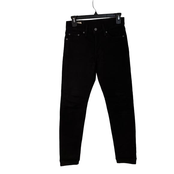 Levi's Black Mid Rise Skinny Jeans Size 27 - Picture 1 of 10